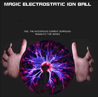 Nouveauté boule de plasma magique lumière LED 3 pouces cadeau de noël verre électrostatique boule d'ions lampe Table veilleuses décoratives