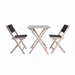 Ensemble de bistro 3 pièces de haute qualité, chaise en corde tissée avec coussins, ensemble et ensemble de coussins d'oreiller de chaise de balcon de cour latérale - Product Image 1