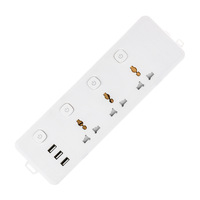 Enchufe de Cableado con Puerto de Carga USB Multiusos Personalizable para Comercio Exterior, Orificio Grande, Clasificación 10A, para Uso en Oficina y Hogar