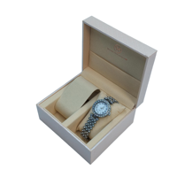Boîte Cadeau de Luxe Carrée pour Montres et Bijoux, Étui en Papier Écologique Premium avec Coussin en Velours et Coque en Plastique