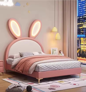 <span class=keywords><strong>Lovely</strong></span> Animal Girl Pink <span class=keywords><strong>Baby</strong></span> <span class=keywords><strong>Bed</strong></span> Kid LED Light Ears Camas New Bunny Design <span class=keywords><strong>Bed</strong></span> Venta caliente Niños Muebles de dormitorio al por mayor - Product Image 4