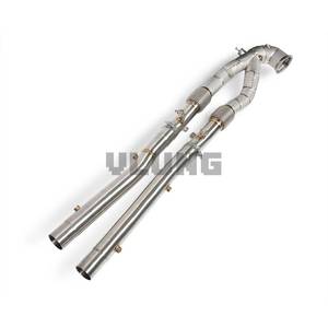 ท่อไอเสียสำหรับรถ <span class=keywords><strong>Audi</strong></span> <span class=keywords><strong>RS</strong></span> Q3 F3 2.5T 2020-2026 T304ท่อระบายการไหลของอากาศสูงทำจากสเตนเลสสตีลพร้อมท่อด้านหน้า - Product Image 3