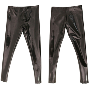 <strong>Faux</strong> Latex Reversible Double Sided PU <strong>Leather</strong> Jeans Wet Look PVC <strong>Trousers</strong> Convex Pouch Legging Tight Shiny Matt Pantalon Spodnie - Product Image 6
