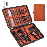 Juego de Cortaúñas de Acero Inoxidable Longhui de 22 Piezas con Kit de Herramientas para Remover Cutículas, Universal para Adultos, Herramientas de Cuidado Personal