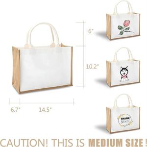 New Portable Packaging Grocery <b>Bags</b> Waterproof Reusable <b>Jute</b> <b>Shopping</b> <b>Bag</b> Custom Jutebeutel - Product Image 2