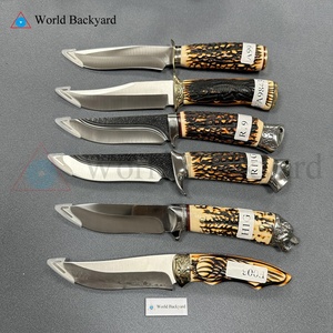 سعر المصنع سكين البقاء الكبيرة المستقيمة الجديدة المحمولة التكتيكية لصيد دمشق ذات النصل الثابت مع غمد من النايلون - Product Image 5