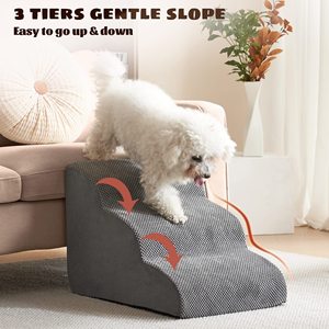 Wholesale Soft Pet Stairs for Small <strong>Dogs</strong> - Memory Foam Anti-Slip <strong>Dog</strong> Steps for Couch/<strong>Bed</strong> Use 2/3/4/5-Step - Product Image 3