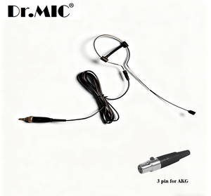 Mini portátil con cable de una sola oreja con cara de escenario Beige auriculares micrófono para adoración Pastor predicación oído conjunto micrófono - Product Image 1