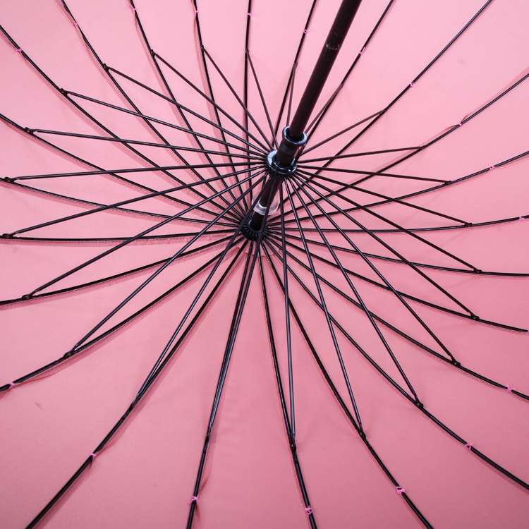 Китайский высококачественный прямой зонтик большого размера с 24 ребрами Анкары карамельного цвета