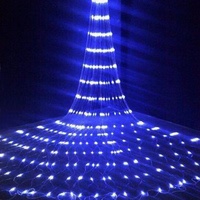 Guirlandes lumineuses LED en cascade réglables 3*2M, étanches IP65, prise AC, lumières de rideau extérieures pour Ramadan, Diwali, Noël