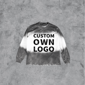 Sweat-shirt à logo personnalisé Tie Dye Acid Washed pour homme, surdimensionné, décontracté, à manches longues, pull-over - Product Image 2