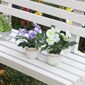 Vente en gros 2025 Nouveaux pots de fleurs artificielles <span class=keywords><strong>iris</strong></span> pour extérieur, fausse verdure, décoration intérieure, aménagement paysager de jardin, salon, mariage, résistant aux UV - Product Image 3