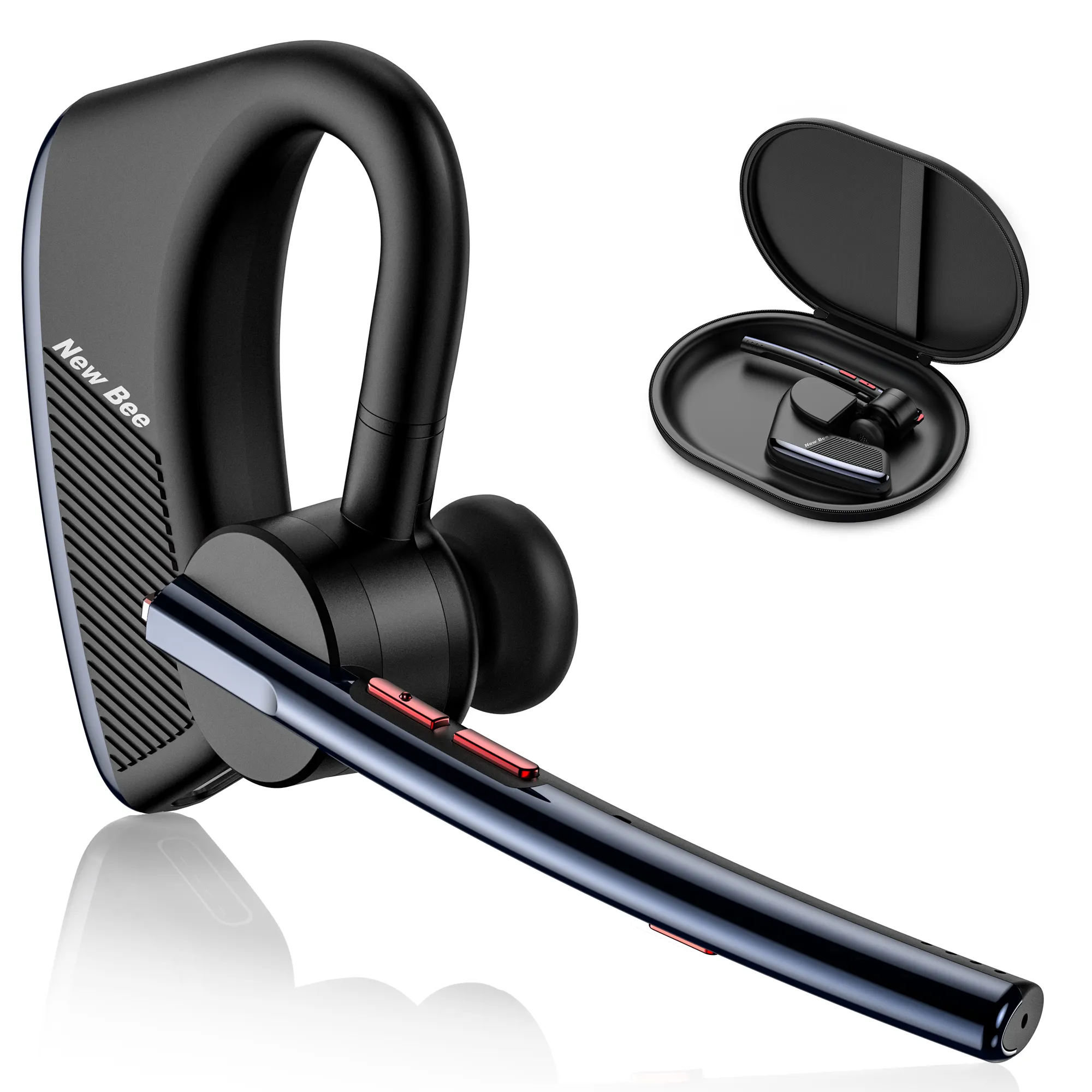 Grosir Murah Bt5.2 Earpiece Handsfree Bisnis Headset Bluetooth Earphone Nirkabel dengan Mikrofon