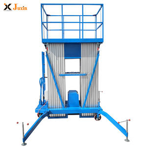 Ce Certificated 6 ~ 16m 250kg Indoor Outdoor 2 Pessoa Dupla Mastro Vertical Aérea Trabalho Plataforma Elevador para Gestão de Propriedade - Product Image 2