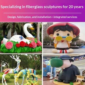 Escultura de Fibra de Vidrio para Arte Público, Diseño Personalizado, Mascota Comercial para Exhibición, Gran Escultura de Fibra de Vidrio para Parque, Decoración de Recepción - Product Image 2