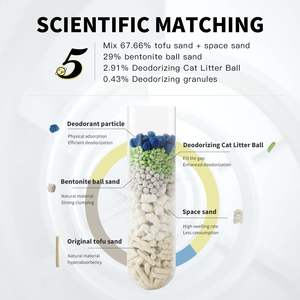 AFP Wholesale Nouvelle arrivée 5-en-1 Litière pour chat Tofu Bentonite forte et agglomérante Sable pour chat mélangé Premium 6L Litière pour chaton Sable pour chats - Product Image 3