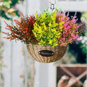 <span class=keywords><strong>Plante</strong></span> verte artificielle artificielle pour l'extérieur 7 fourchettes lavande fleur artificielle <span class=keywords><strong>plante</strong></span> fenêtre décoration pointue épi de blé grappes - Product Image 2