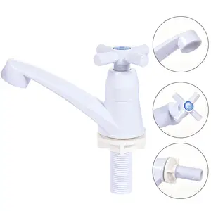 China Factory Hot Sale Classic Single Handle Bathroom Washroom Wall Mounted Abs Basin Plastic Faucet