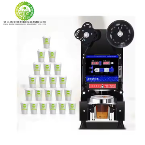 Máquina Selladora Eléctrica Totalmente Automática con Rodamientos de Engranajes para Vasos de Plástico y Papel Duraderos, para Bebidas como Leche, Té, Zumo y Té de Burbujas - Product Image 1