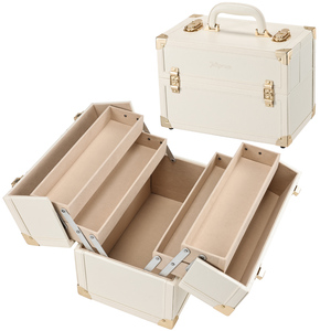 Large <b>Makeup</b> Train <b>Case</b> with 4 Trays Lockable Cosmetic Box Make up Artist Organizer <b>Case</b> Professional <b>Makeup</b> Box Nail Organizer - Product Image 1