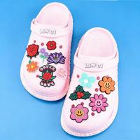 Aksesoris Sepatu PVC Motif Bunga Warna-warni, Hiasan Sepatu DIY Grosir, Aksesoris Sepatu Daisy Sunflower untuk Clogs Sandal, Hadiah