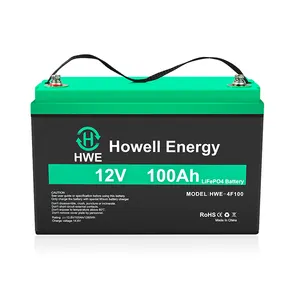 Entretien gratuit batterie au Lithium étanche 12v 100ah avec Bms