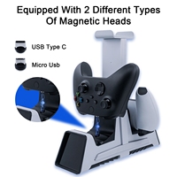 Support de chargeur double pour manette et casque pour Series X et Pro Controller avec protection contre les surintensités et la surchauffe