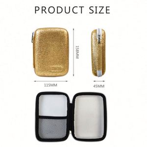 Étui de maquillage professionnel personnalisé en EVA jaune rigide, pochette de transport portable en PU pour les voyages et le rangement des cosmétiques, étanche - Product Image 4