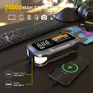 Arrancador de Coches 4000A con Compresor de Aire de 24000mAh, Kit de Emergencia para Neumáticos, Arrancador para Camiones YL-CY97 de Grado Profesional - Product Image 4
