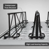 Plateforme de coffrage en treillis d'acier galvanisé TD2 70 pour système de coffrage en béton, panneau de pont rapide pour la construction de gratte-ciel