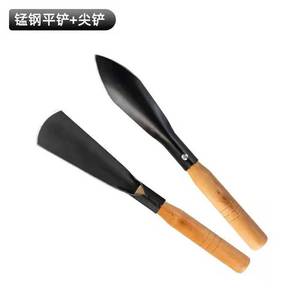 Stainless Steel Garden Trowel Set Flat And Pointed Head Wooden Handle For Digging Planting Weeding Horticulture Tools - Product Image 2