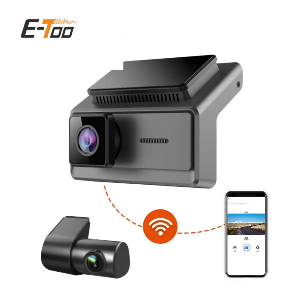 E-Too universale 3 fotocamera 2K + 1K + 1K auto Dvr Wifi Logger doppia lente Dash Cam 3 canali auto videocamera 4K per interni auto