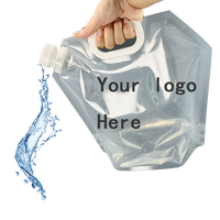 500ml 1L 3L Sac d'emballage avec poignée Recharge biodégradable Stand up Spout Pouch pour lave-vaisselle Liquide Poche Détergent à lessive