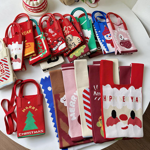 Minibolso <span class=keywords><strong>para</strong></span> teléfono móvil de Navidad a la moda personalizado, bolso de mano de punto, bandolera a rayas, bandolera tejida de ganchillo <span class=keywords><strong>para</strong></span> mujer - Product Image 6