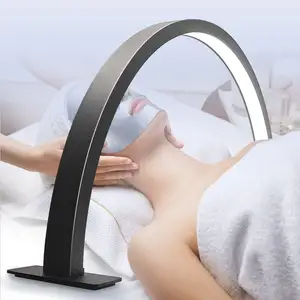 Màu Đen Xách Tay 22 Inch Lash Đèn U Hình Dạng Nửa Mặt Trăng LED Ánh Sáng Cho Bàn Bảng Móng Tay Đa Năng Vẻ Đẹp LED Lash Đèn