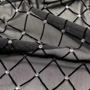 Tela de Malla de Poliéster y Elastano con Rayas Flocadas y Patrones Brillantes, Tela de Malla para Camisetas Transparentes y Sensuales para Mujer - Product Image 2