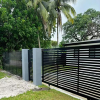 Huicheng Panneaux de clôture en aluminium de jardin au design moderne Clôture à lattes d'intimité horizontale modulaire pour les espaces extérieurs de la maison de la cour