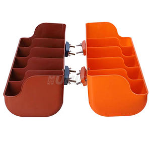 Venta caliente Práctico Pesebre de cerdos Plástico 5 compartimentos Alimentador de cerdos Ranura de alimentación de lechones - Product Image 6