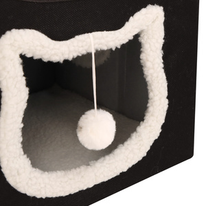 İç Mekan Katlanabilir Gizlenebilir Tüylü Kedi Yatağı Lüks Kedi Mağara Yatağı Kedi Evcil Hayvan Evi için Ekstra Büyük Yataklar - Product Image 4