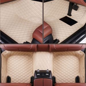 Alfombrilla de Coche de Cuero Antideslizante y Fácil de Limpiar, Accesorios Interiores para Automóvil, Impermeable, con Flecos, Diseño Iris Herb - Product Image 4