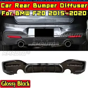 สำหรับ BMW F20 ปี 2015-2020 อุปกรณ์ตกแต่งรถยนต์ BMW F20 ชุดแต่งกันชนหลังแบบมันเงา สีดำ สไตล์ Splitter Diffuser Body Kit - Product Image 3