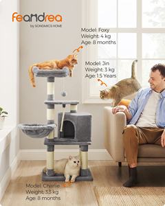 Feandrea 110 Cm Kat Toren Voor <span class=keywords><strong>Indoor</strong></span> Kat Kras Post Fabriek Groothandel Houten Kat Bomen - Product Image 2