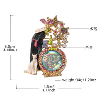 Broche créative de sorcière d'Halloween Style rétro étoile tête d'homme épingle à vêtements bijoux Corsage fête cadeau de mariage