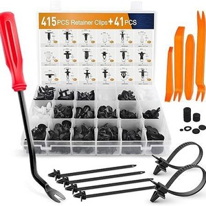 Auto Retainer <b>Clips</b> Kit 415pcs With 41pcs Tools For Car Repair And Replacement Nylon Fasteners <b>Bumper</b> Fender Fixing - Product Image 1