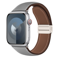 Magnetic Stretchy 40mm 41mm 44mm 45mm 38mm 49mm 42mm Women Men Genuine Leather Adjustable Strap Luxury for Apple Watch Band