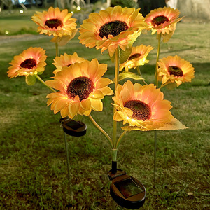 Nouvelle Lampe Solaire LED Certifiée ROHS en Forme de Tournesol, Étanche IP65, Petite Décoration Extérieure pour Jardin, Cour et Parc - Product Image 2