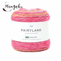 Fil à tricoter à la main de haute ténacité aux couleurs arc-en-ciel, mélange de coton recyclé pour la couture et le tissage, idéal pour confectionner de magnifiques pulls