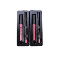 Set de Lápiz Labial Mineral al por Mayor MLM, Logotipo Personalizado, Larga Duración, Vegano, Marca Privada, Lápiz Labial Líquido Mate con Delineador de Labios