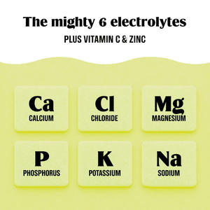 Mélange de boisson électrolytique OEM avec 6 minéraux essentiels et vitamine <span class=keywords><strong>C</strong></span> - Sans sucre, 5 saveurs, 20 sachets, Marque privée - Product Image 2