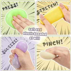 Balles anti-stress mini-dumplings colorées, jouet sensoriel doux à saisir, pour soulager le stress, en forme de boulette à presser, pour adultes et enfants - Product Image 2